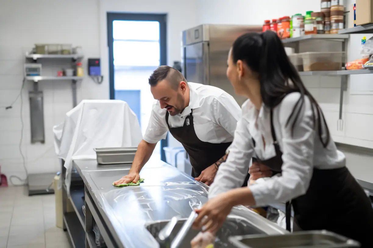 ¿Cómo debe ser la limpieza en cocinas industriales?